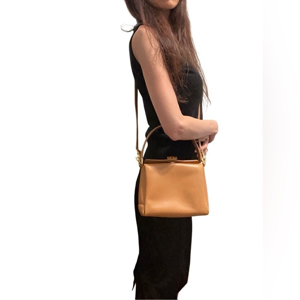 GUCCI Bamboo 2way Hand Shoulder Cross Body Leather Brown Bag